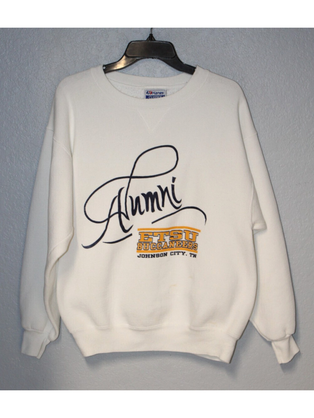 VINTAGE East Tennessee State Buccaneers Alumni Sweatshirt LARGE ETSU Hanes USA